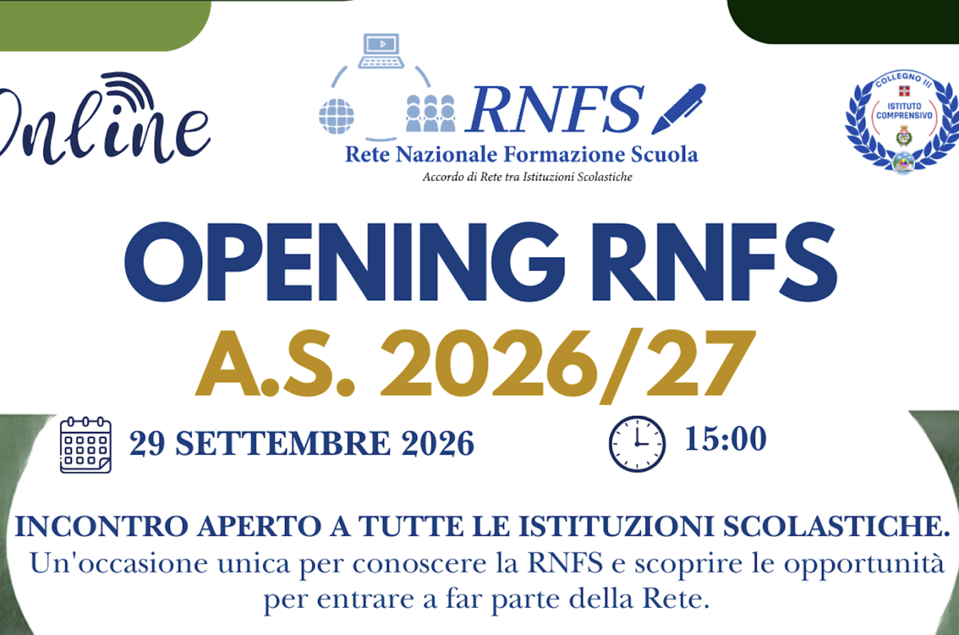 Opening RNFS A.S. 2026/2027